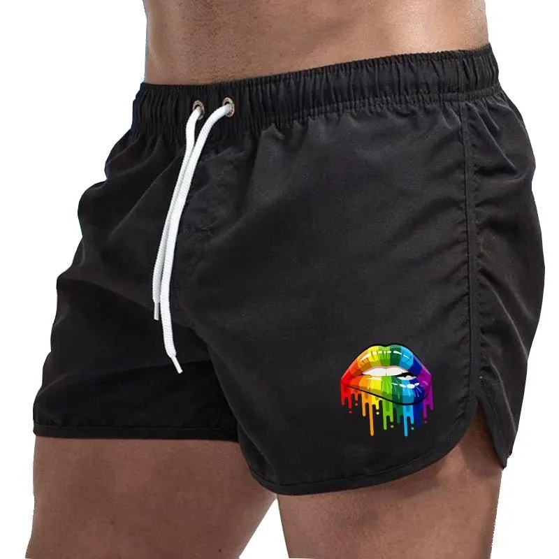Rainbow Lips Board Shorts