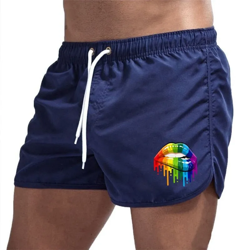 Rainbow Lips Board Shorts