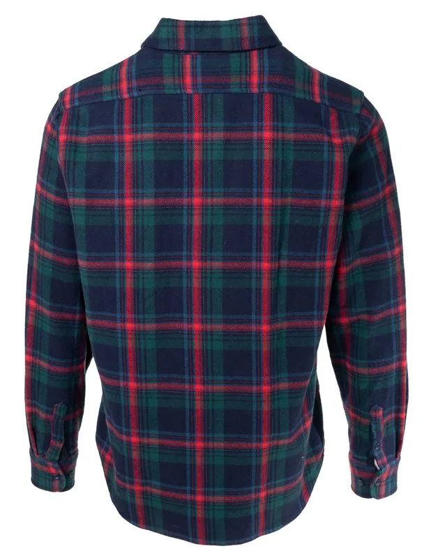 Schott Bros. PLAID FLANNEL SHIRT Men’s -NAV