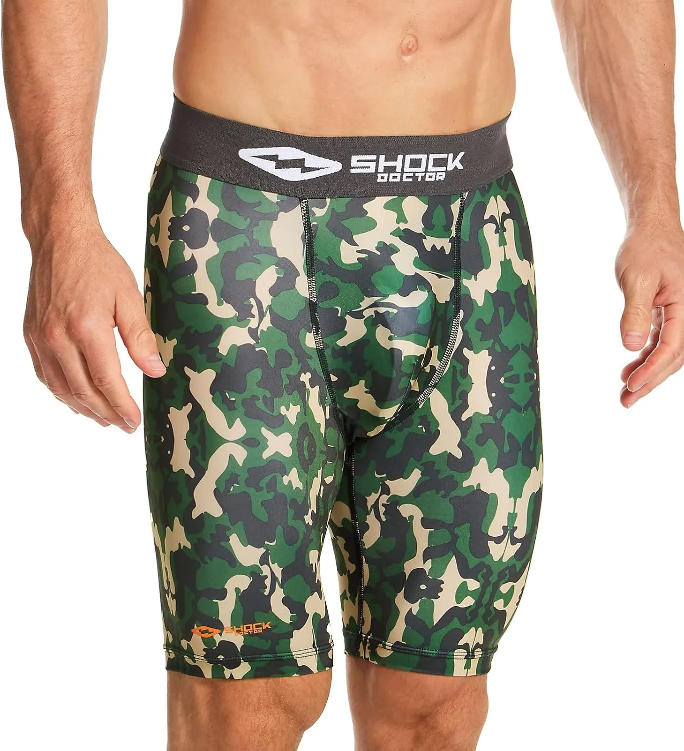 Shock Doctor Compression Shorts Men, Protective Bio-Flex Cup, Moisture-Wicking, Vented Protection. Adult Men Sizes.