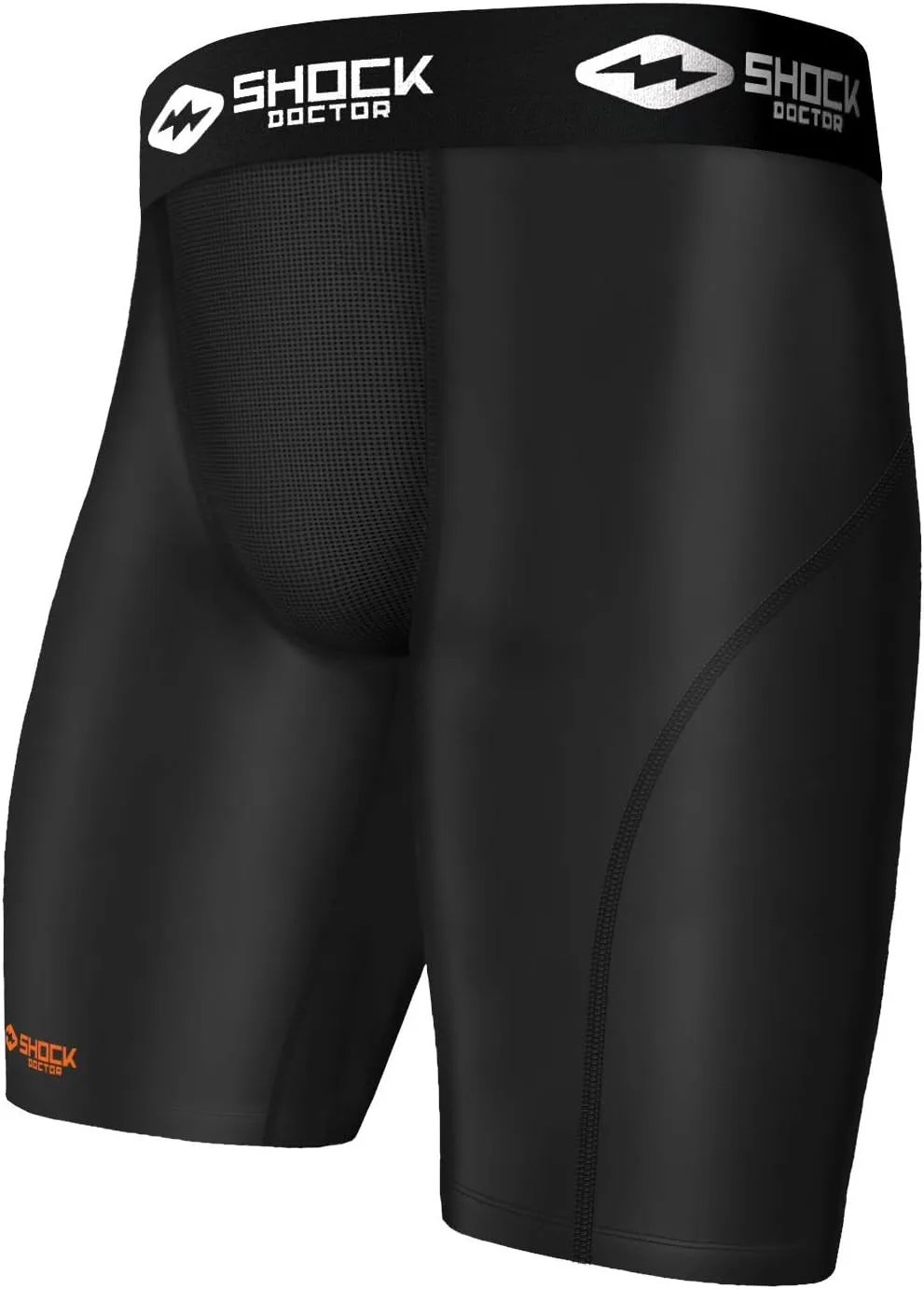 Shock Doctor Youth Compression Shorts with Cup Pocket-Athletic Supporter Underwear with Pocket (Cup Not Included)Youth Sizes