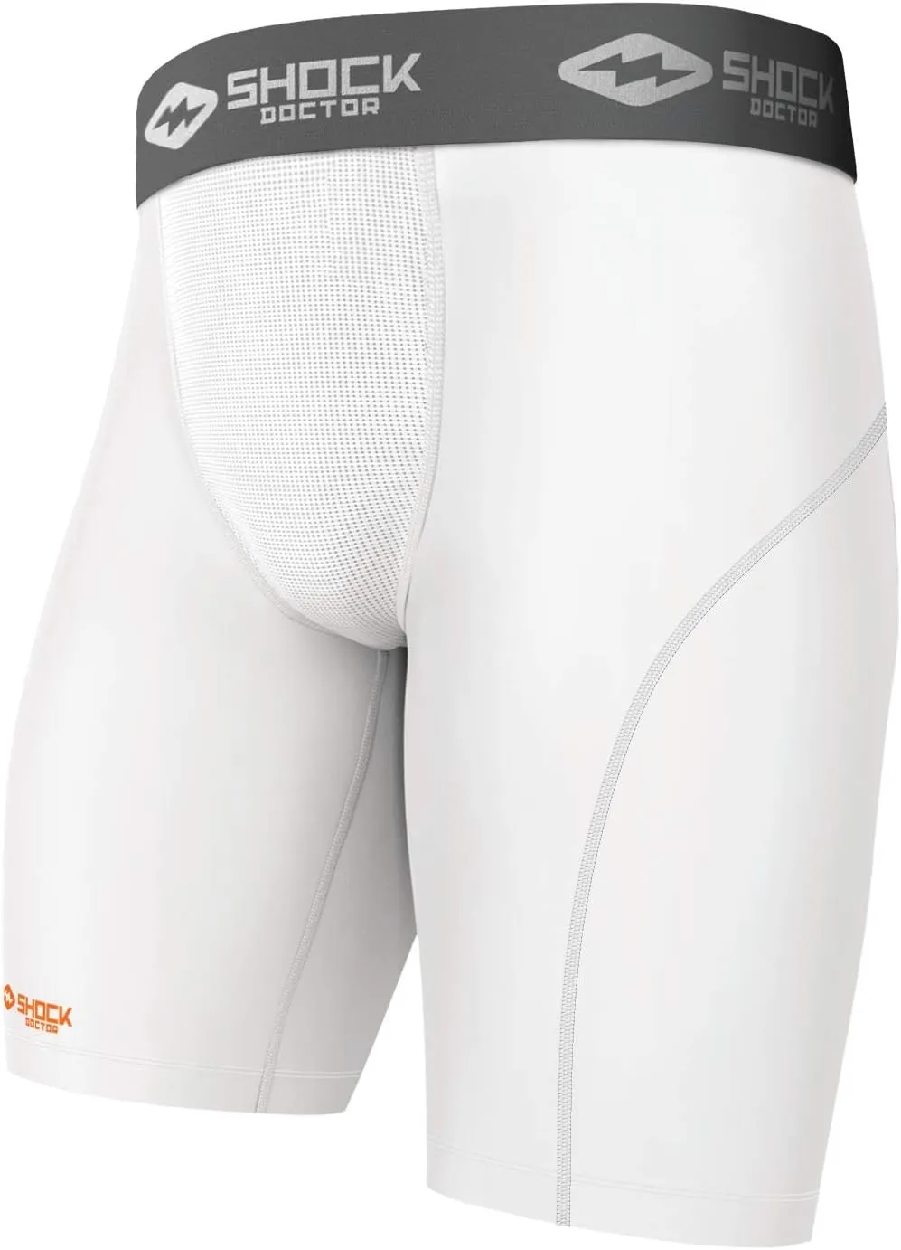 Shock Doctor Youth Compression Shorts with Cup Pocket-Athletic Supporter Underwear with Pocket (Cup Not Included)Youth Sizes