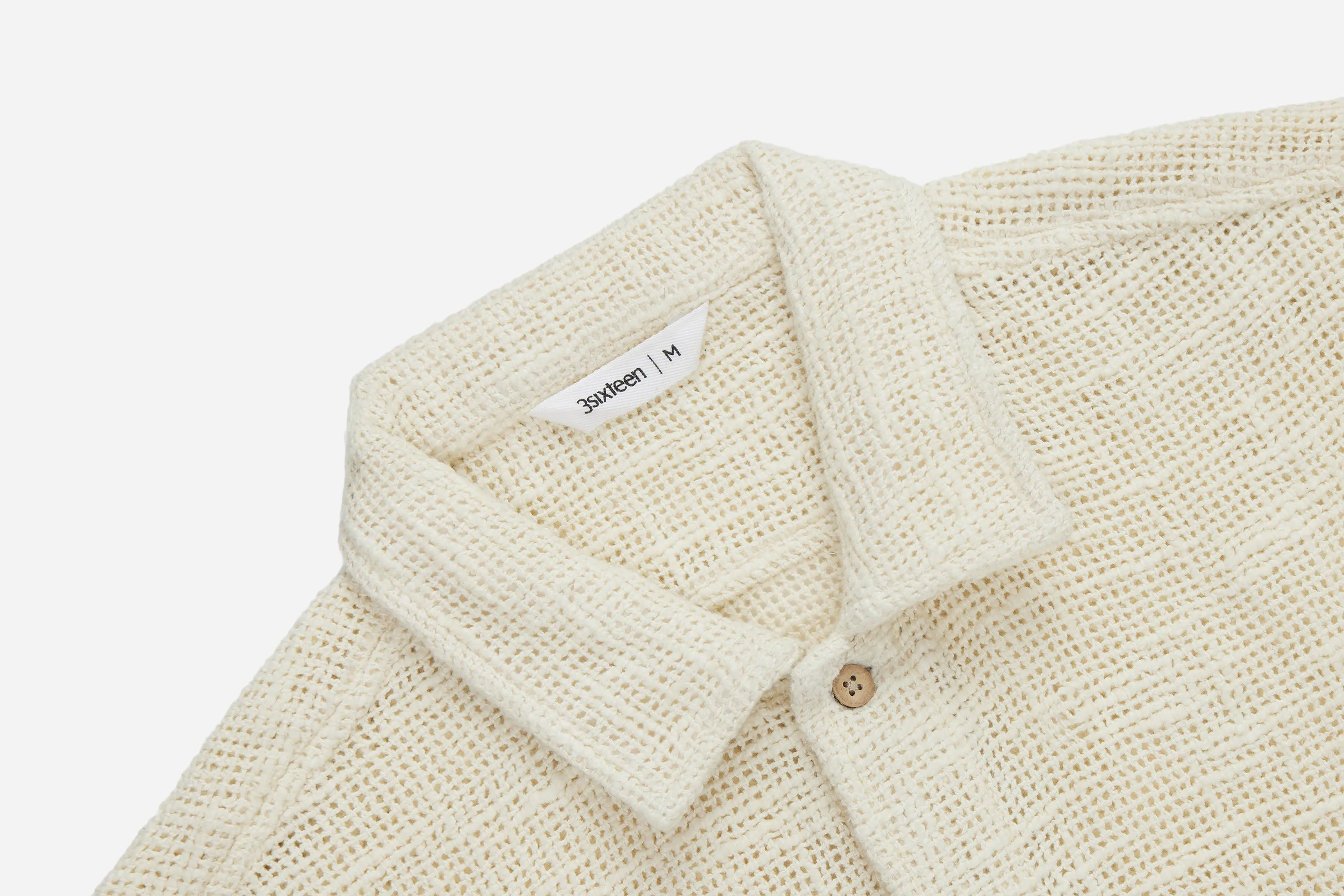 Short Sleeve Workshirt ~ Ecru Cotton Mesh