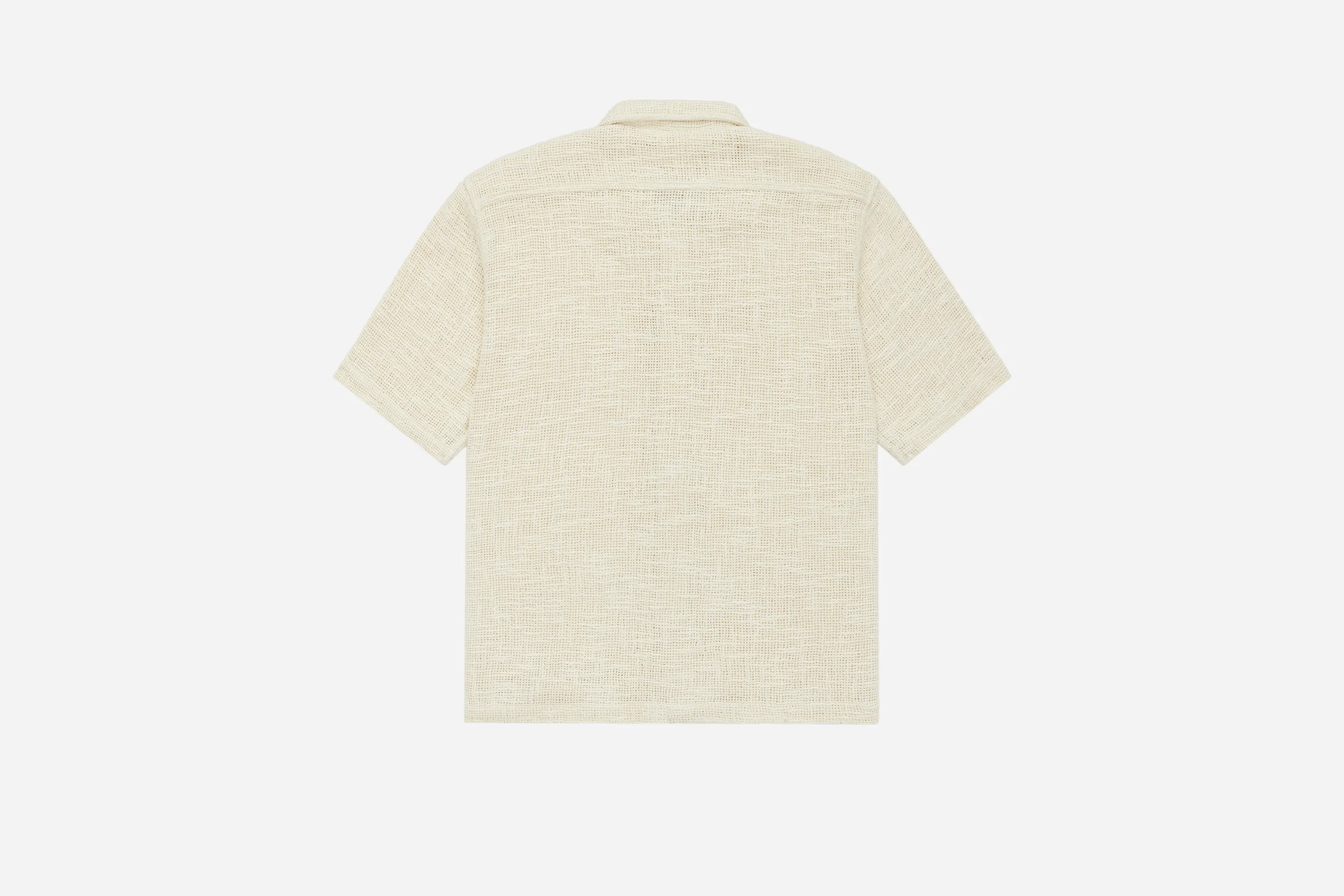 Short Sleeve Workshirt ~ Ecru Cotton Mesh