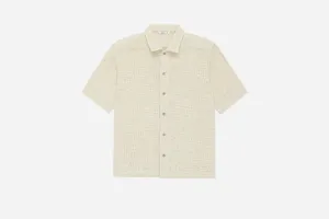 Short Sleeve Workshirt ~ Ecru Cotton Mesh