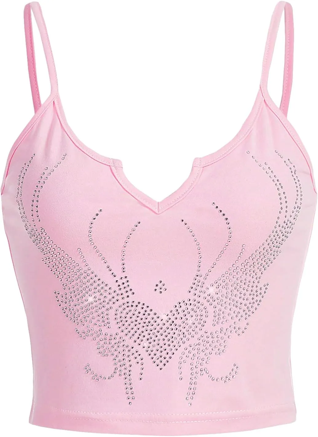 SOLY HUX Women's Y2k Gothic Lace Trim Cami Crop Top Sleeveless Sexy Tank Tops Camisole Clubwear Outfit