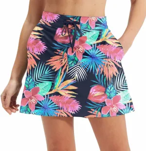 Speedo Womens Lightweight Swimsuit Skort (US, Alpha, XX-Large, Regular, Regular, Palms Hot Coral)