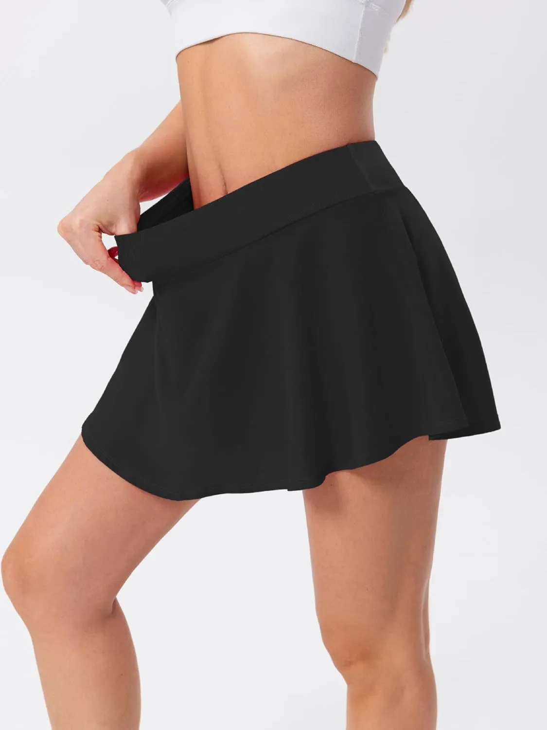TAISIM Women's Athletic Pleated Tennis Skirt High Waist Golf Skorts Workout Running Shorts with Pockets
