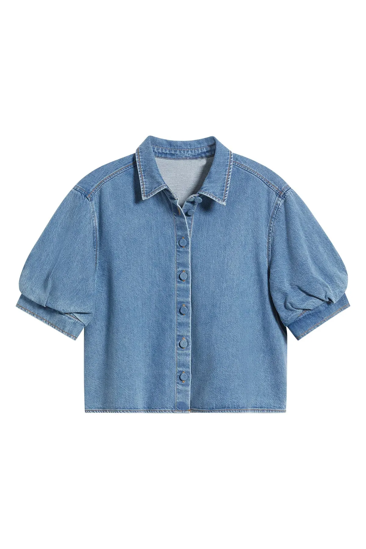 The Billow Sleeve Denim Shirt
