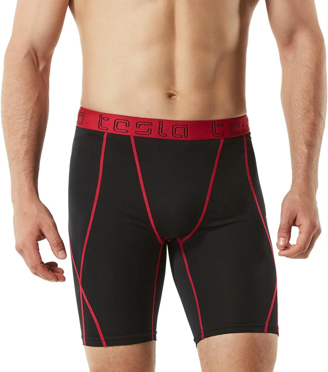 TSLA Men's Athletic Compression Shorts, Sports Performance Active Cool Dry Running Tights