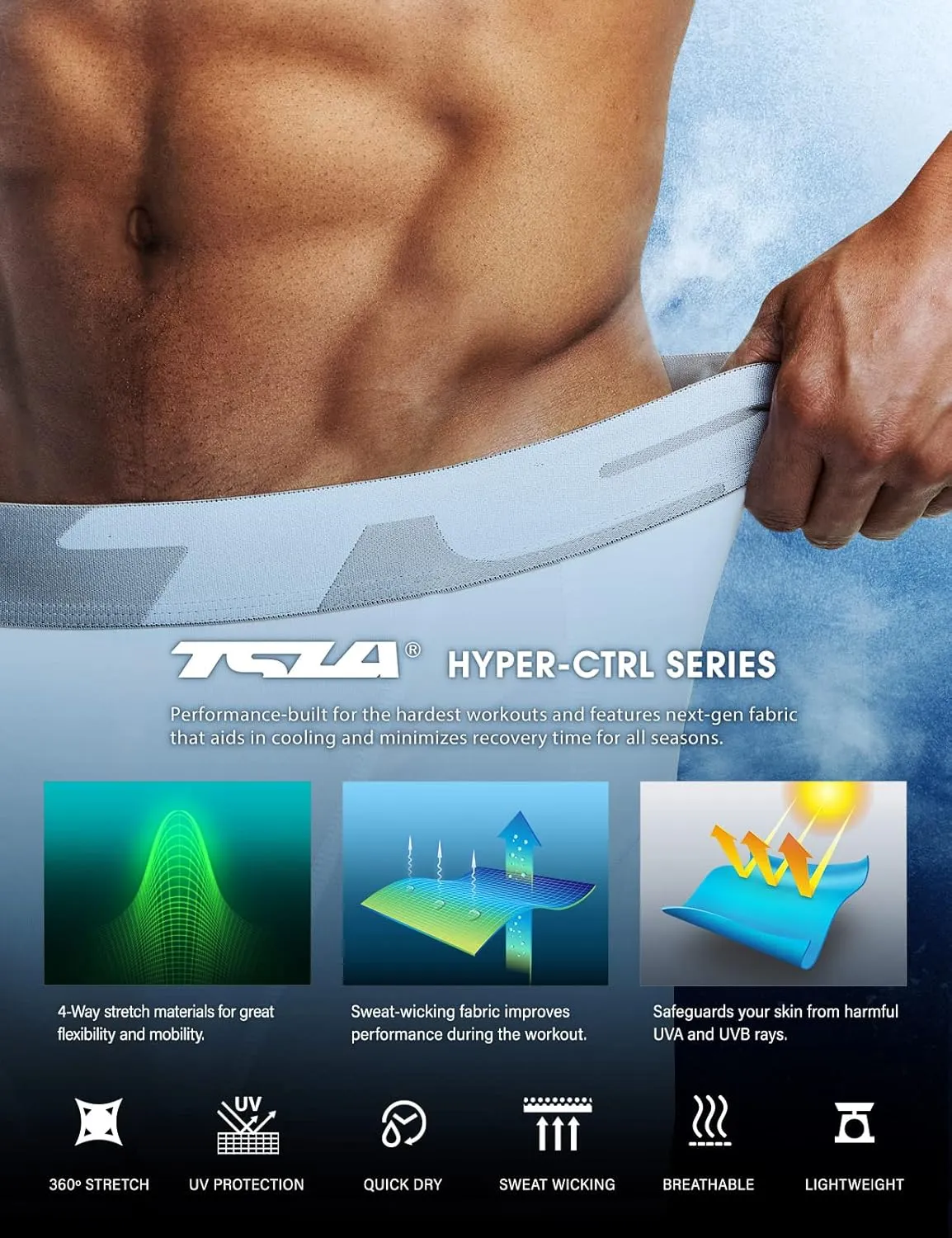 TSLA Men's Athletic Compression Shorts, Sports Performance Active Cool Dry Running Tights