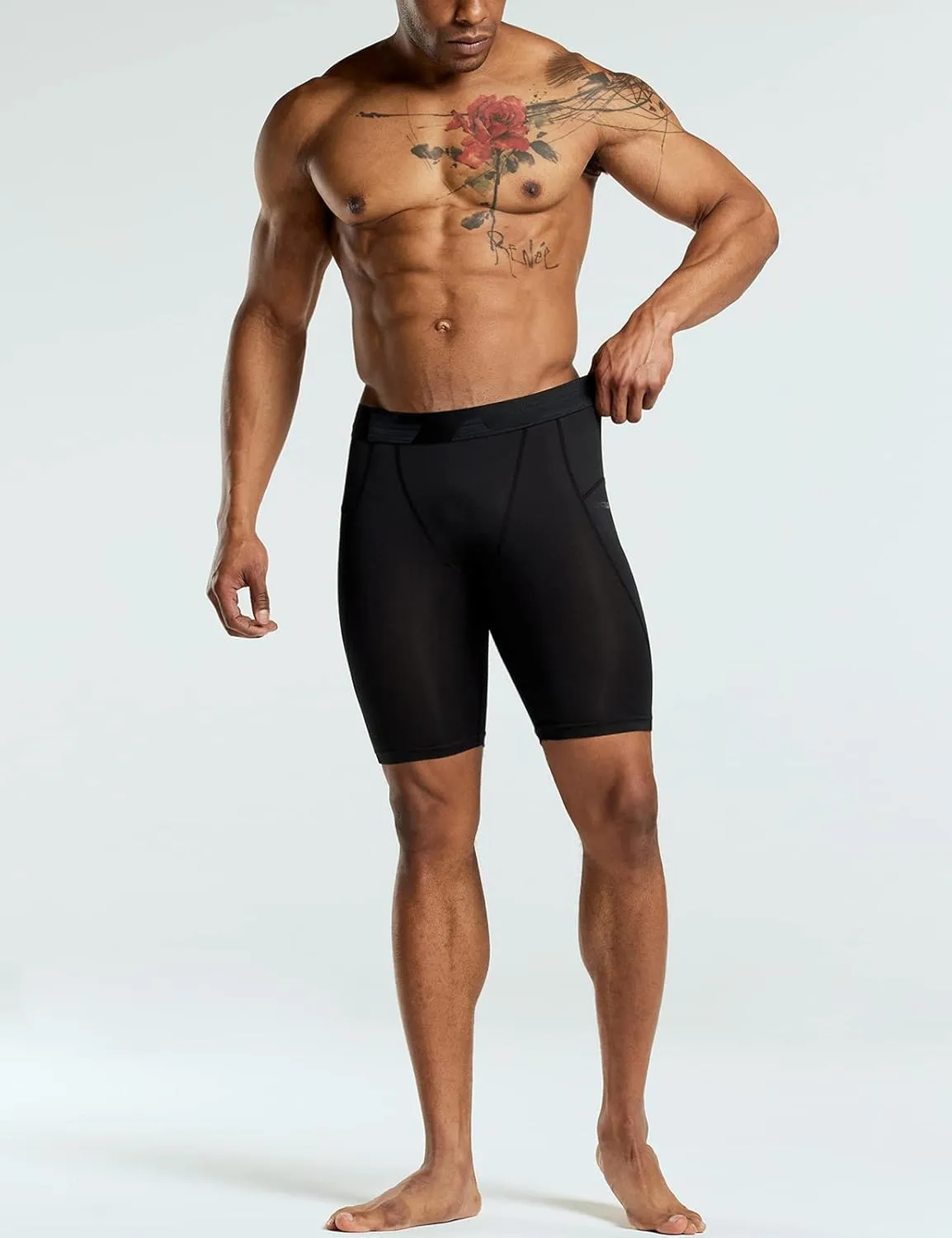 TSLA Men's Athletic Compression Shorts, Sports Performance Active Cool Dry Running Tights