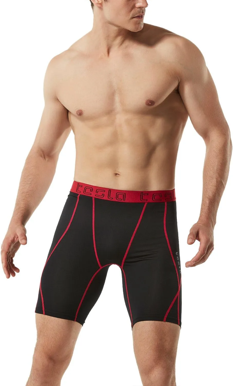 TSLA Men's Athletic Compression Shorts, Sports Performance Active Cool Dry Running Tights