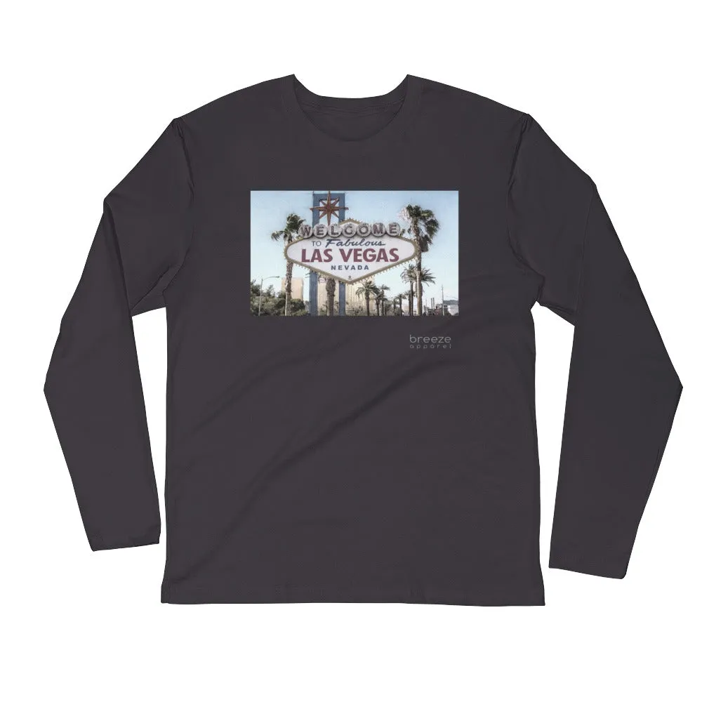 'Welcome to Vegas' unisex long-sleeved shirt (slim fit)