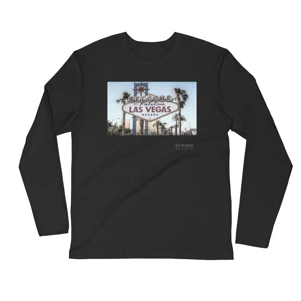 'Welcome to Vegas' unisex long-sleeved shirt (slim fit)