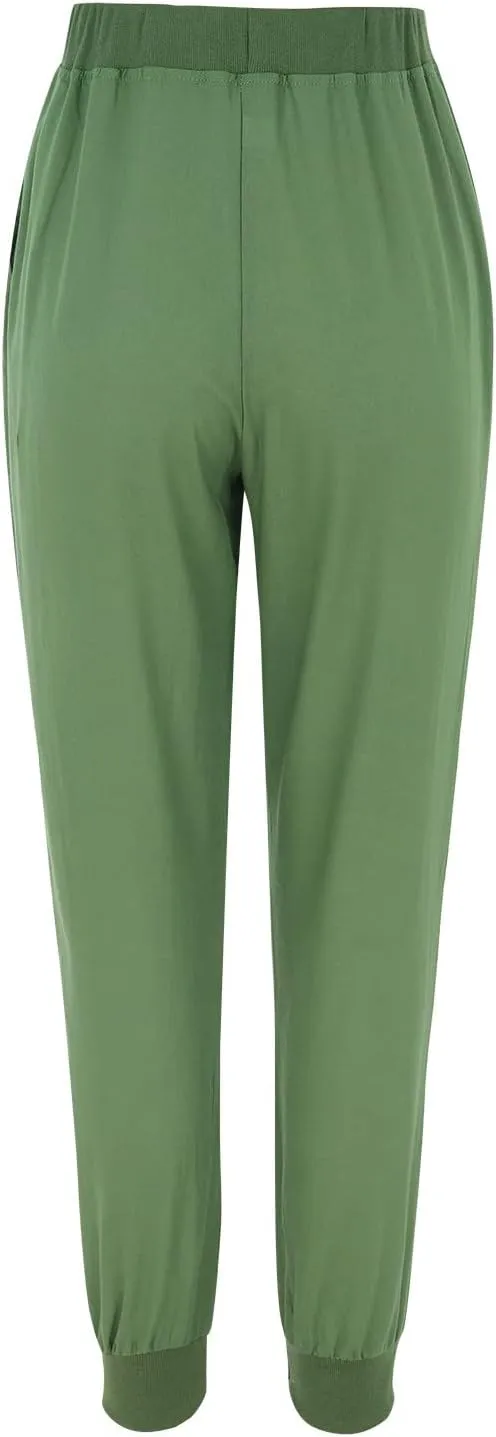 Women's Linen Blend Summer Cropped Pants Low Waist Wide Leg Slim Fit Palazzo Lounge Pants Vacation