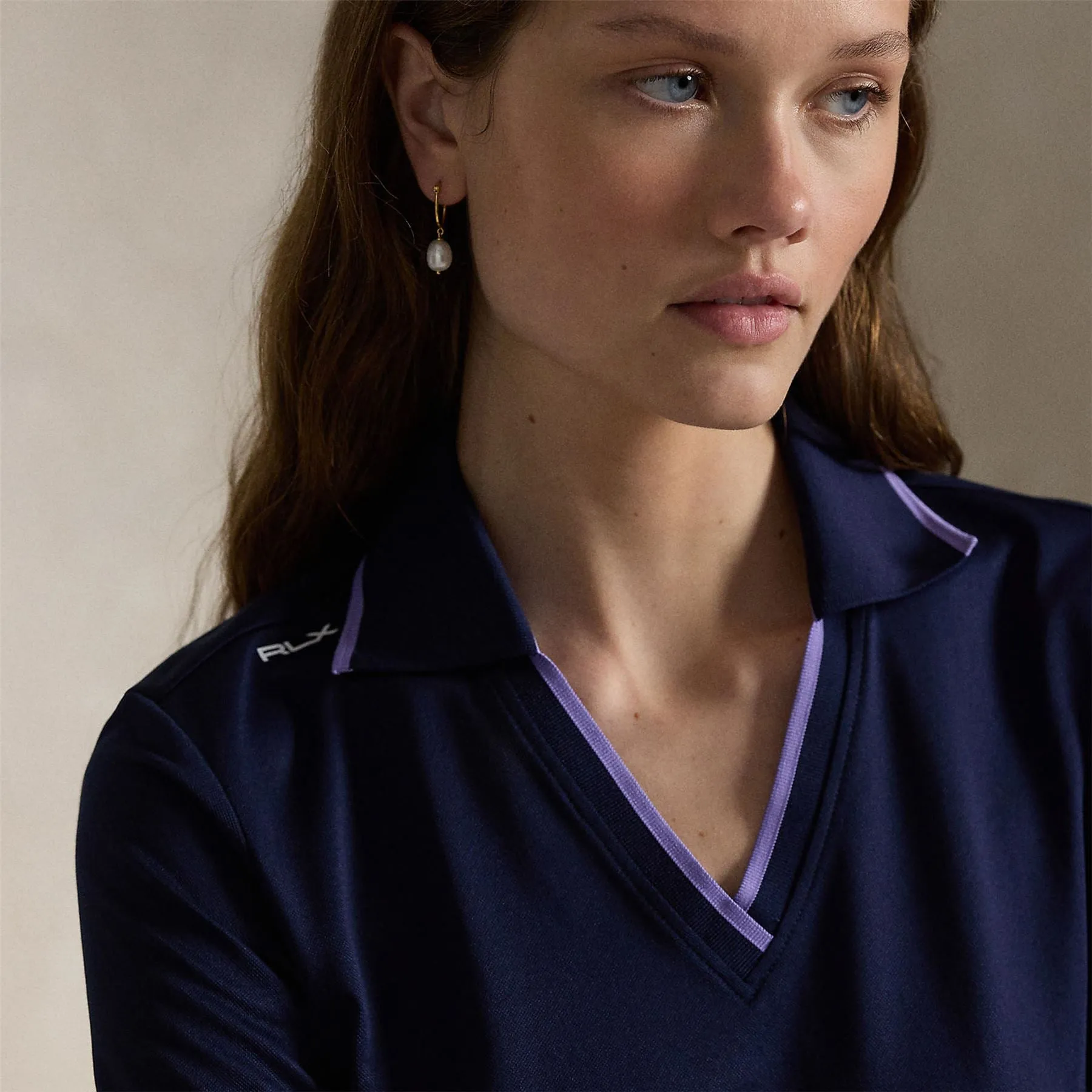 Womens RLX Tailored Fit Cricket Polo Refined Navy - AW24