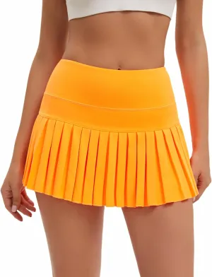 Yknktstc Women Tennis Skirt with Pocket Pleated Golf Skort Active Workout Running Athletic Shorts